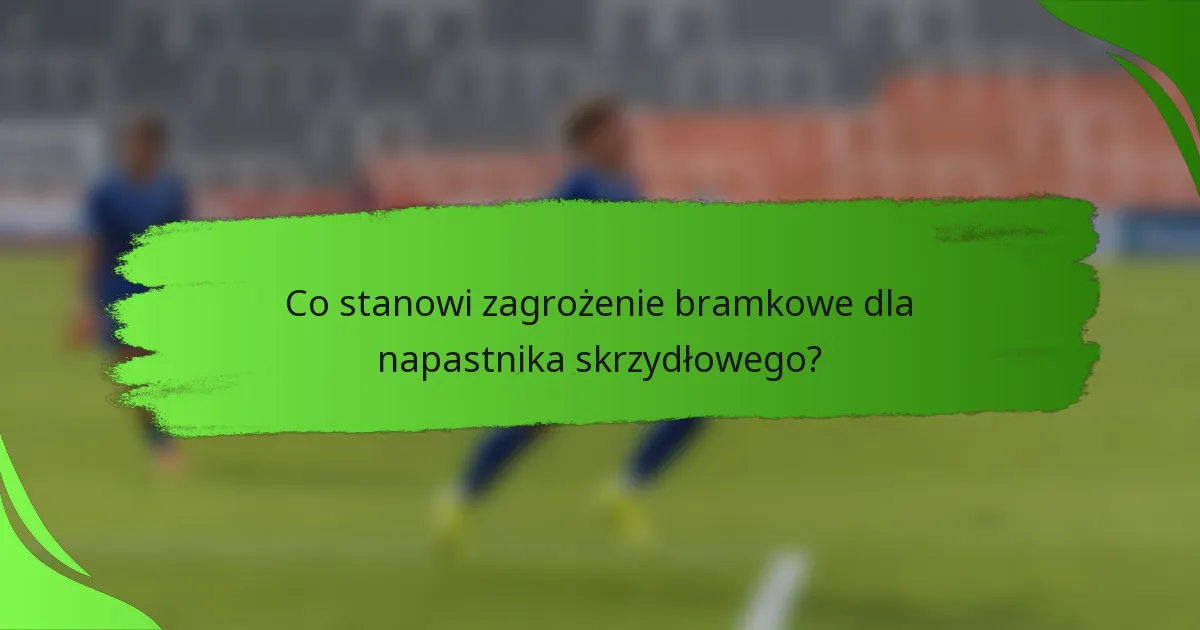 Co stanowi zagrożenie bramkowe dla napastnika skrzydłowego?